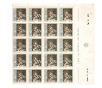 1969 FOLHA COM 35 SELOS C-659 NATAL  NOVA. COM ALGUMAS PERFURAÇÕES NAS ABAS 1867